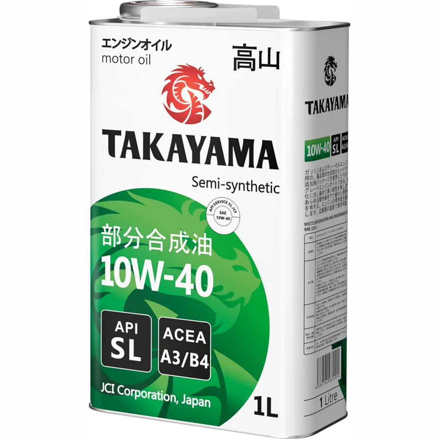 TAKAYAMA 605590 Масло моторное полусинтетика TAKAYAMA Safetec SAE 10W-40 ACEA A3/B4 API SL 1 л.