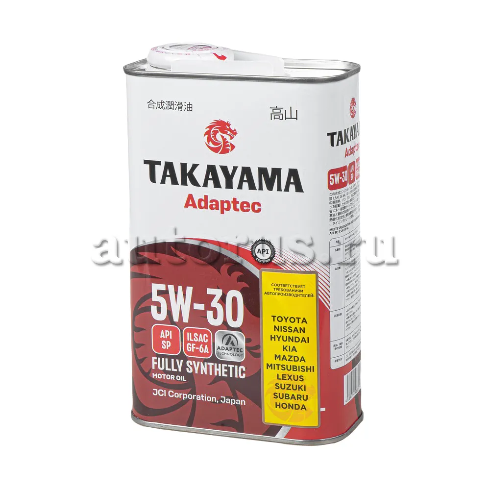 TAKAYAMA 6056130 Масло моторное синтетика TAKAYAMA Adaptec SAE 5W-30 ILSAC GF-6A API SP 1 л.
