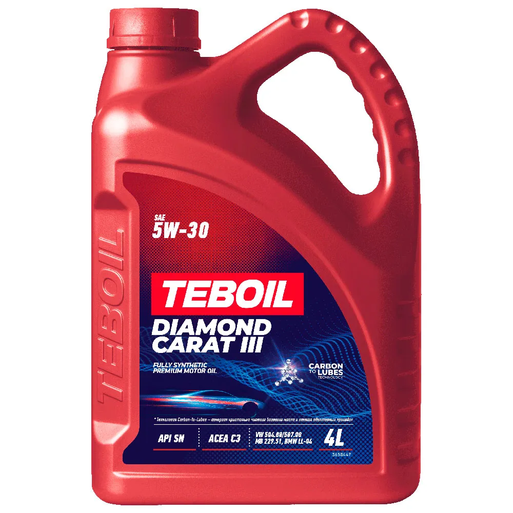 Teboil 2207386 Масло моторное синтетика TEBOIL Diamond Carat III 5W-30 4л.