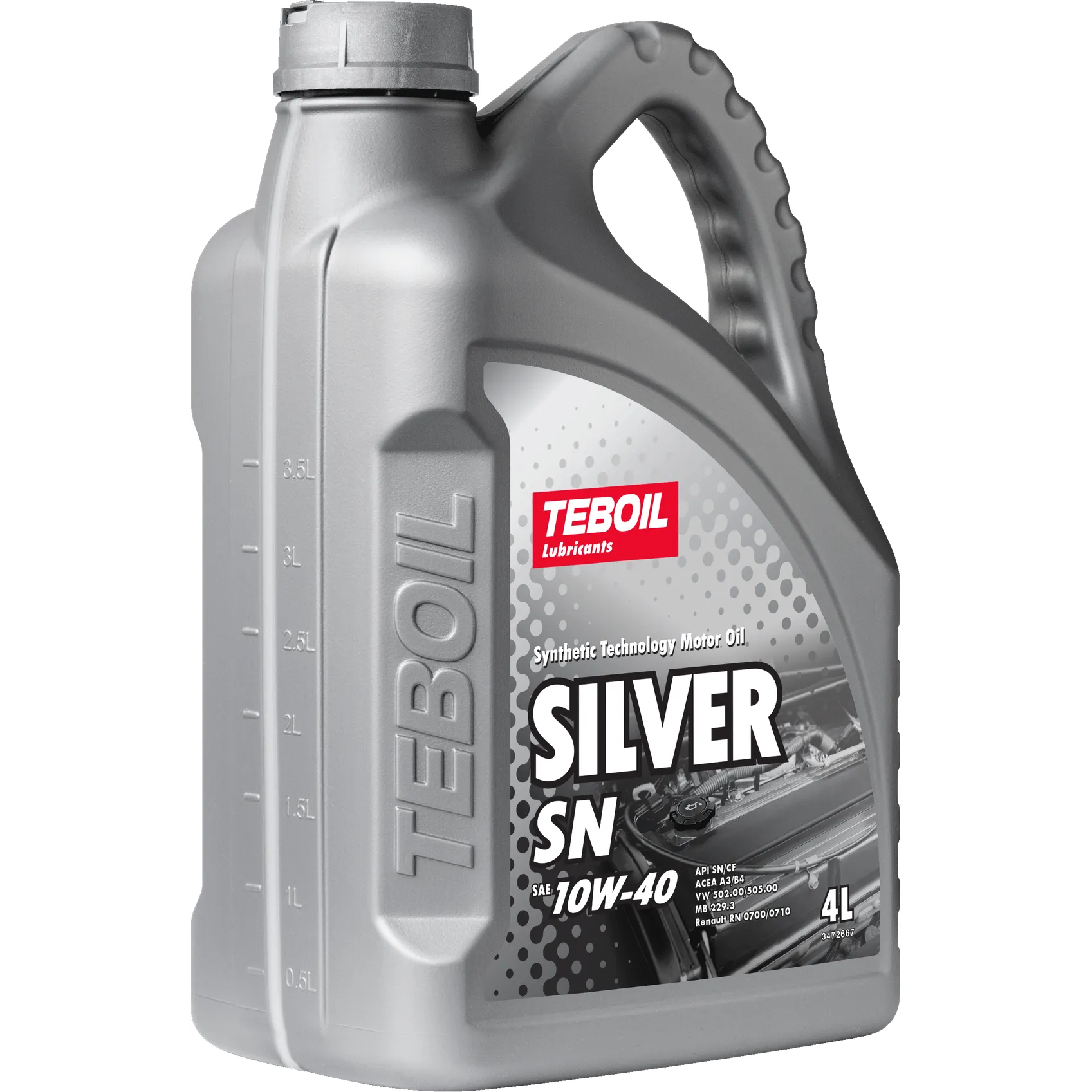 Teboil 3452412 Масло моторное полусинтетика TEBOIL Silver SN 10W-40 4л.