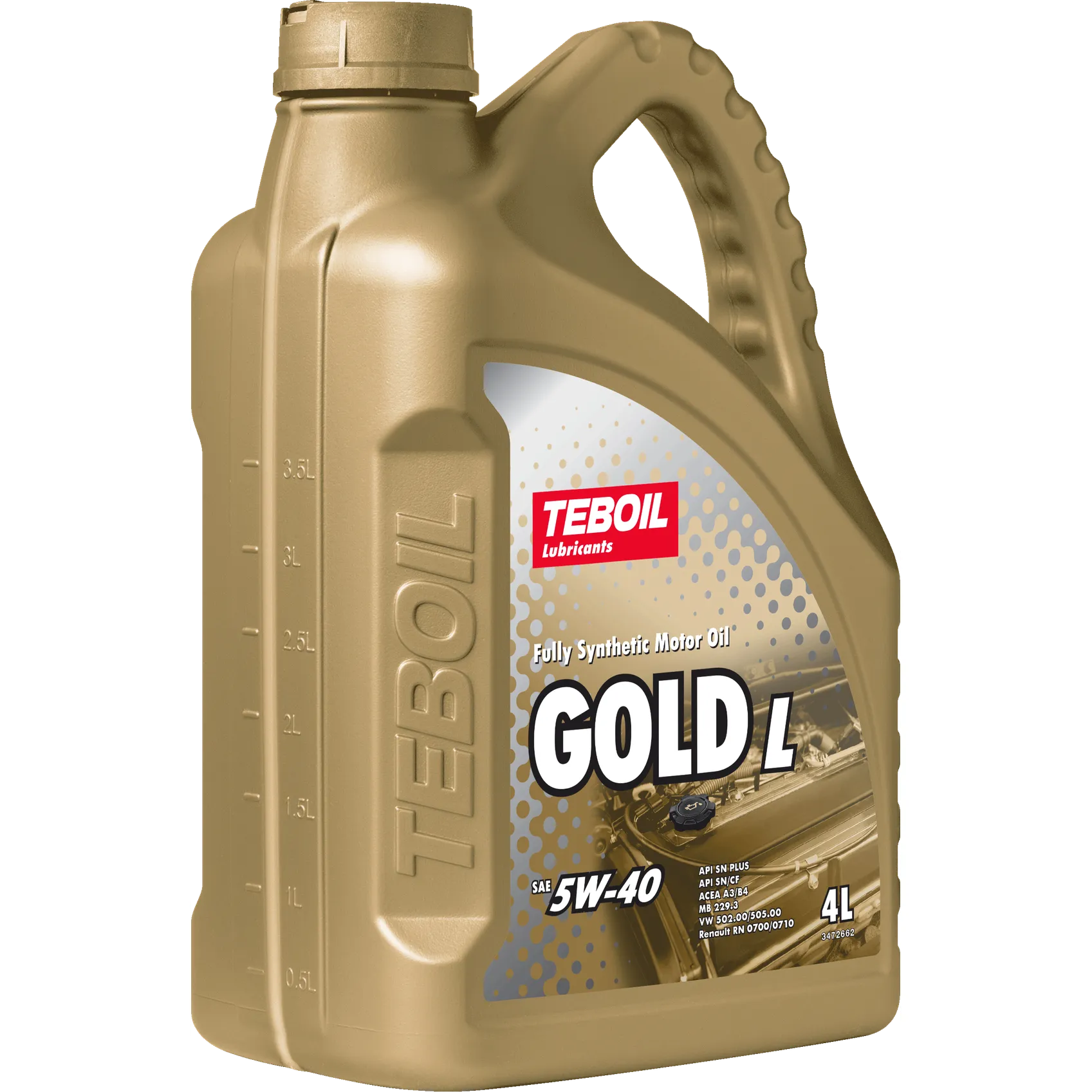 Teboil 3475041 Масло моторное синтетика TEBOIL Gold L 5W-40 4 л