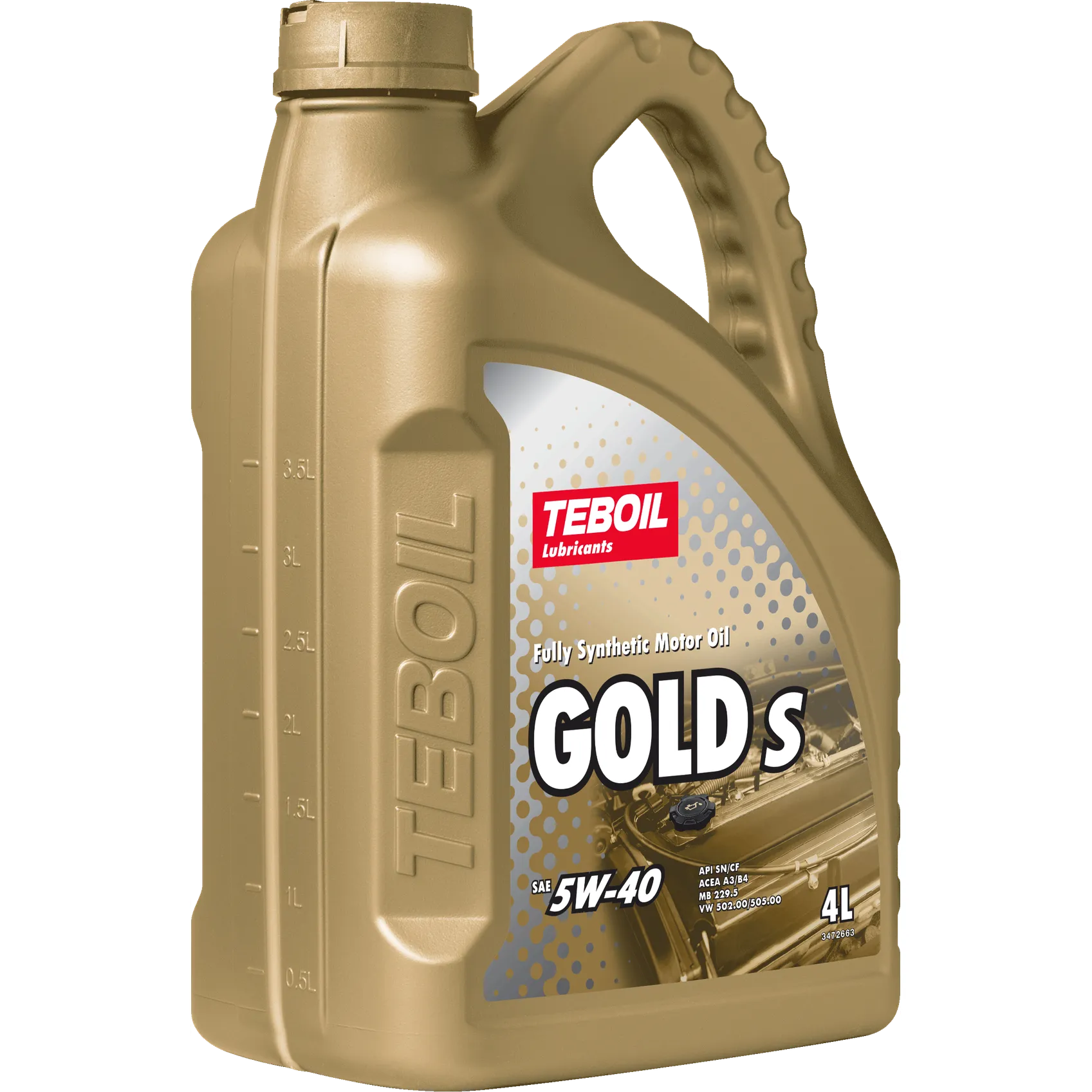 Teboil 3468033 Масло моторное синтетика TEBOIL Gold S 5W-40 4л.