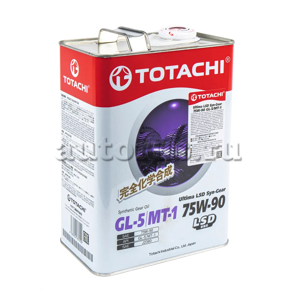 TOTACHI G3304 Масло дифференциал,МКПП,Мост синтетика, 75W-90 GL-5/MT-1,GL-5,Mack GO-J,GL-5 LS,GL-5/GL-5 LS 4 л.