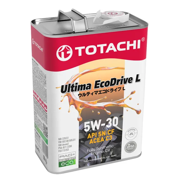 TOTACHI 12104 Масло моторное синтетика TOTACHI Ultima EcoDrive L Fully Synthetic 5W-30 4 л.