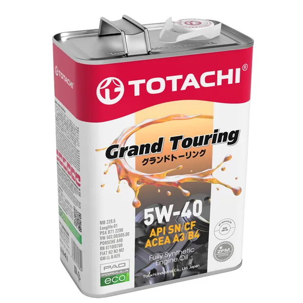 TOTACHI 11904 Масло моторное синтетика TOTACHI Grand Touring 5W-40 4 л.