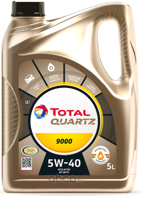 TotalEnergies 213678 Масло моторное синтетика TotalEnergies QUARTZ 9000 5W-40 5 л.