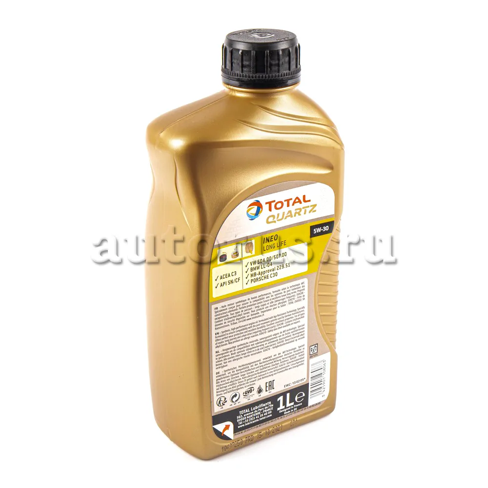TotalEnergies 213818 Масло моторное синтетика TotalEnergies QUARTZ INEO LONG LIFE 5W-30 1 л.