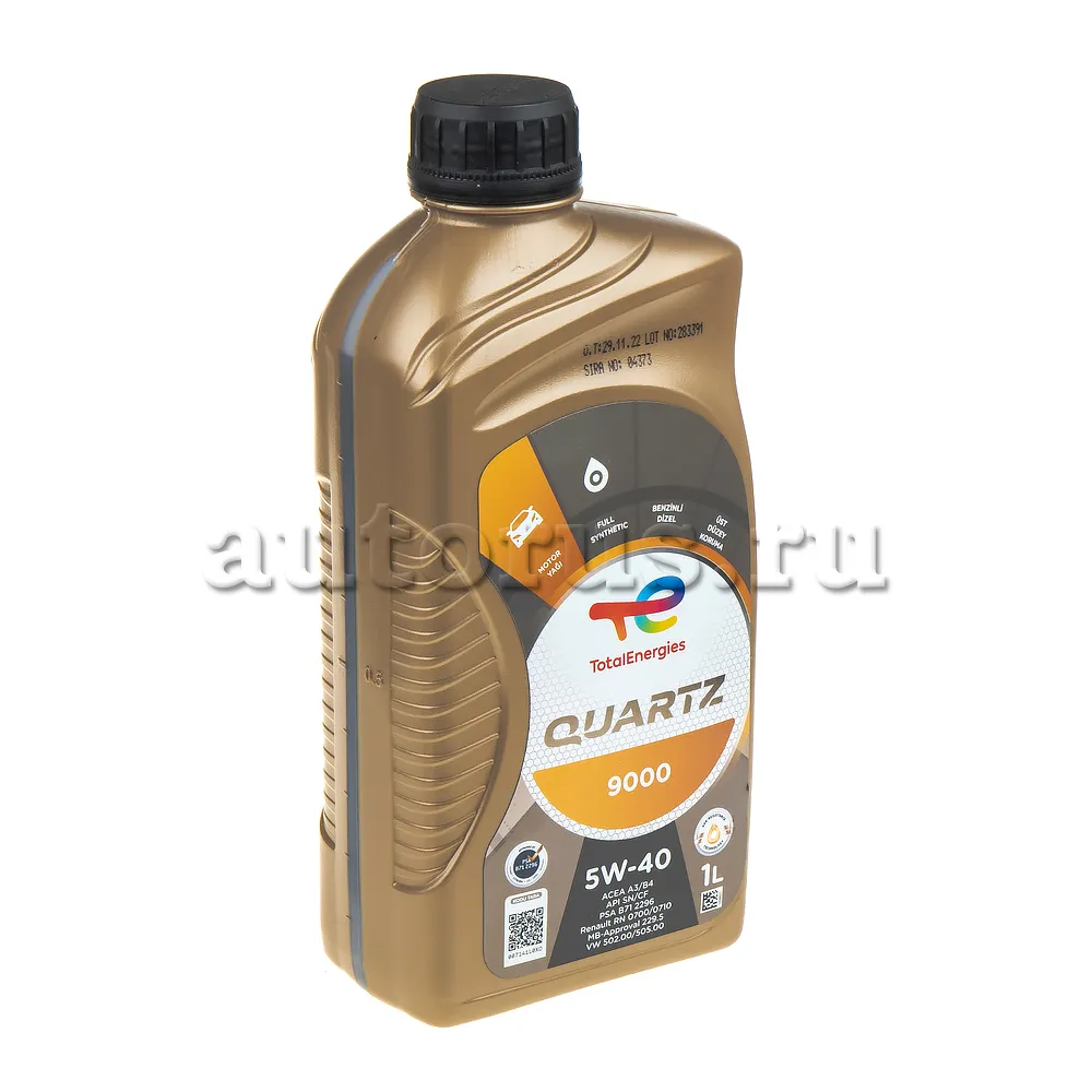 TotalEnergies 10940301 Масло моторное синтетика TotalEnergies QUARTZ 9000 5W-40 1 л.
