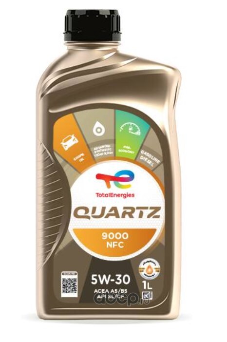 TotalEnergies 213777 Масло моторное синтетика TotalEnergies QUARTZ 9000 FUTURE NFC 5W-30 1 л.
