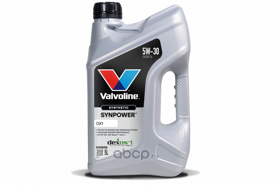 Valvoline 908808 Масло моторное синтетика VALVOLINE SYNPOWER DX1 5W-30 5л.