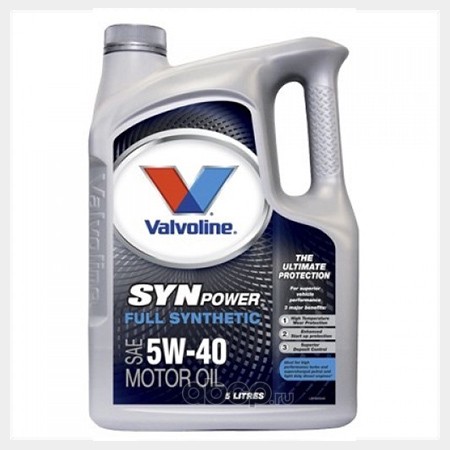 Valvoline 872382 Масло моторное синтетика VALVOLINE SYNPOWER 5W-40 5л.