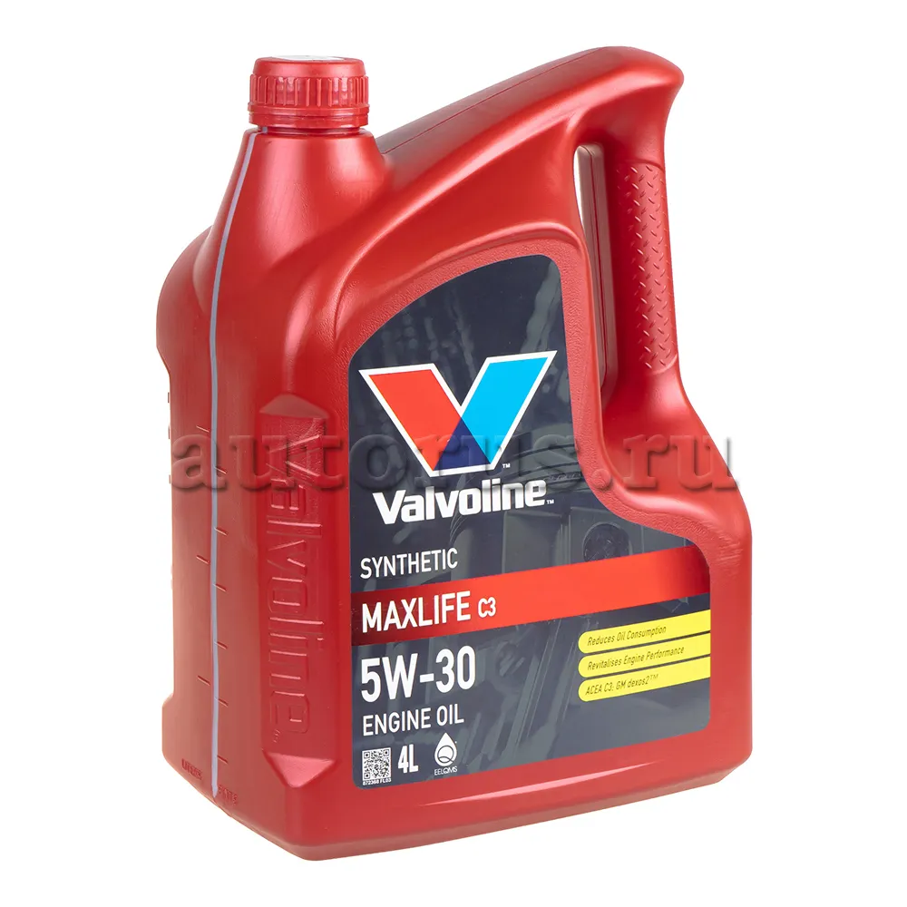 Valvoline 872368 Масло моторное синтетика VALVOLINE MAXLIFE C3 5W-30 4л.