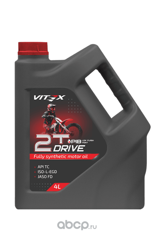 Vitex V349809 Моторное масло синтетическое Drive 2T PIB API TC, ISO-L-EGD, JASO FD 4л
