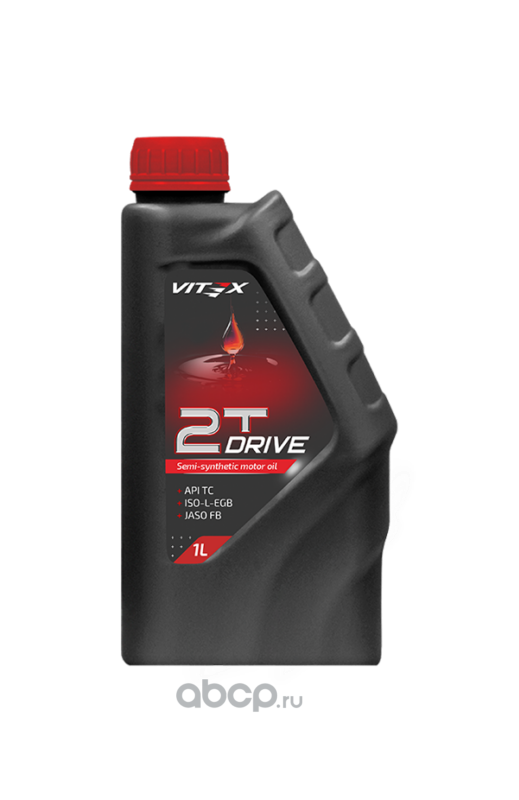 Vitex V311201 Полусинтетическое моторное масло для двухтактных двигателей Vitex Drive 2T API TC, ISO-L-EGB, JASO FB 1л
