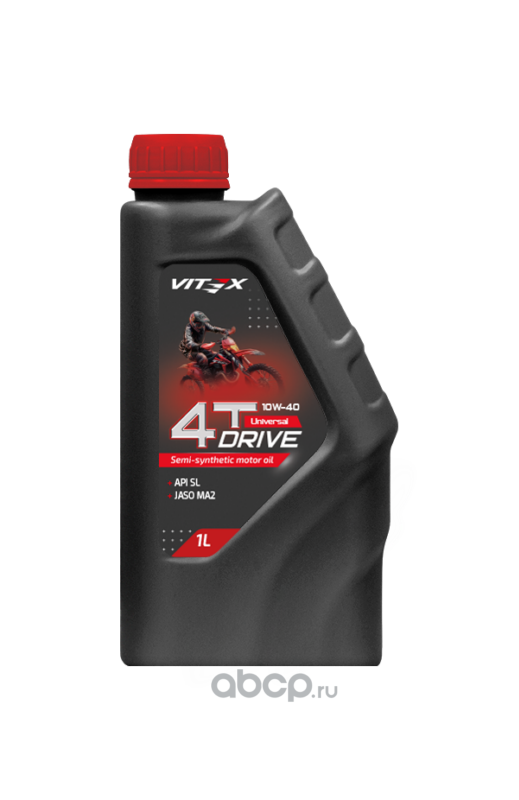 Vitex V311601 Полусинтетическое моторное масло Vitex Universal Drive 4T 10W-40 API SL, JASO MA2 1л
