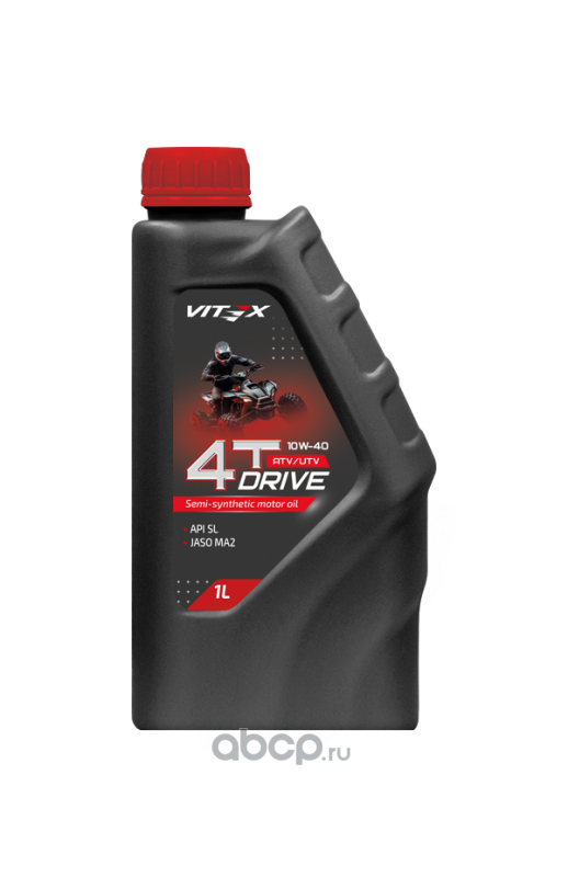Vitex V349901 Полусинтетическое моторное масло Drive ATV-UTV 4T 10w-40 API SL, JASO MA2 1л