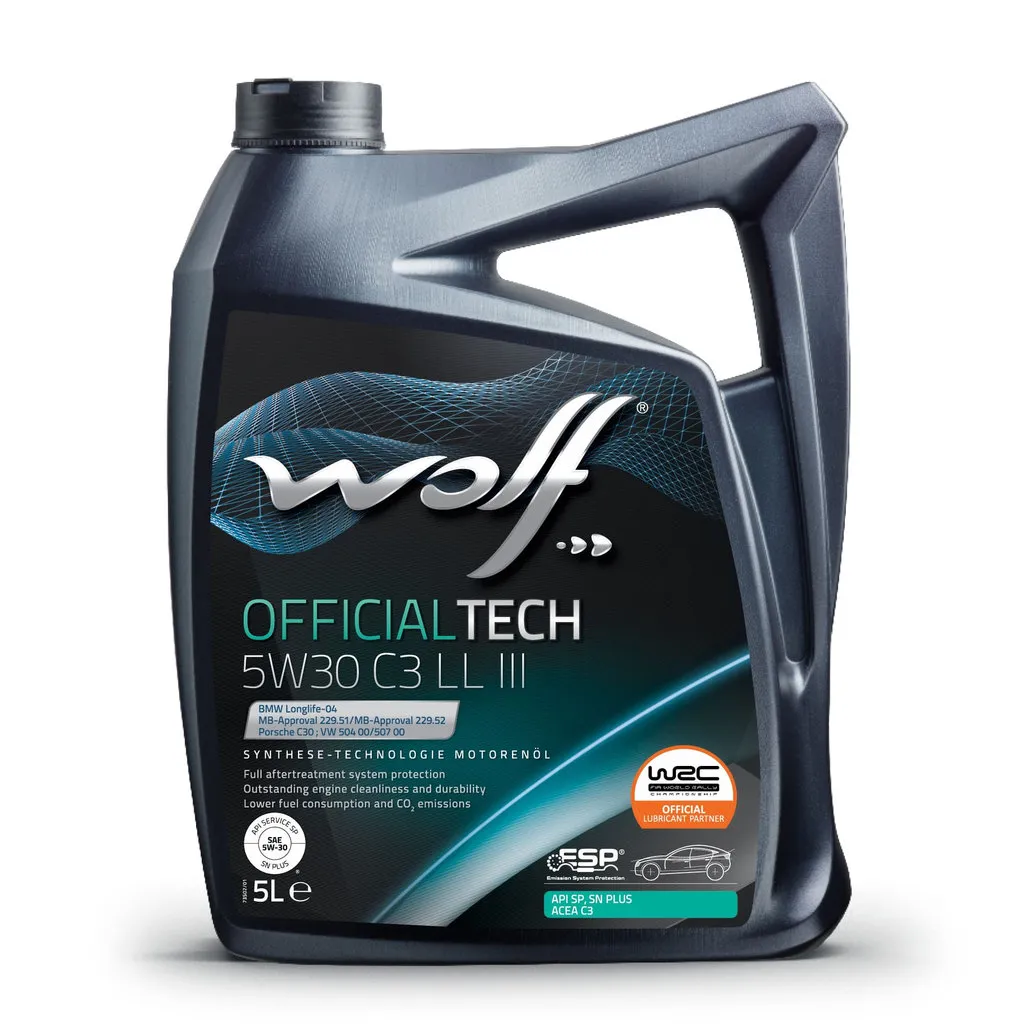 Wolf 1048181 Масло моторное синтетика Wolf OFFICIALTECH C3 LL III 5W-30 5 л.
