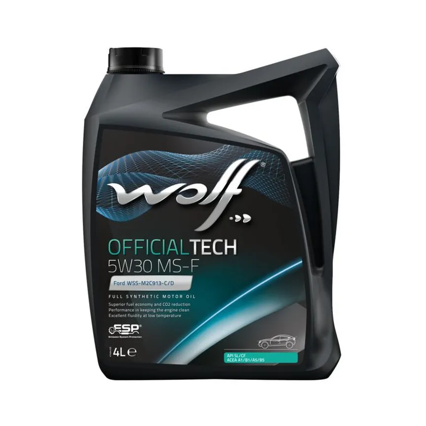 Wolf 8308710 Масло моторное синтетика Wolf OFFICIALTECH MS-F 5W-30 4 л.
