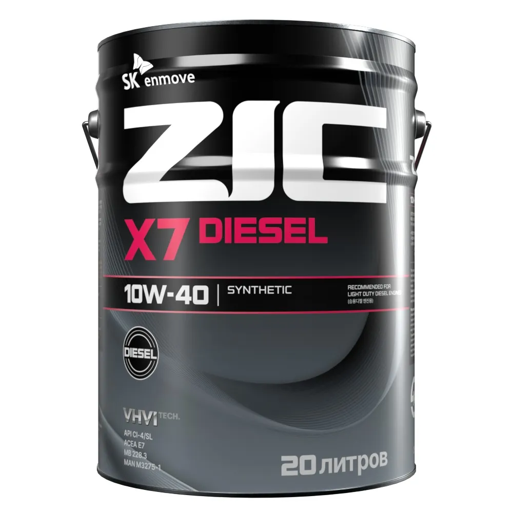 ZIC 192607 Масло моторное синтетика ZIC X7 Diesel 10W-40 20 л.